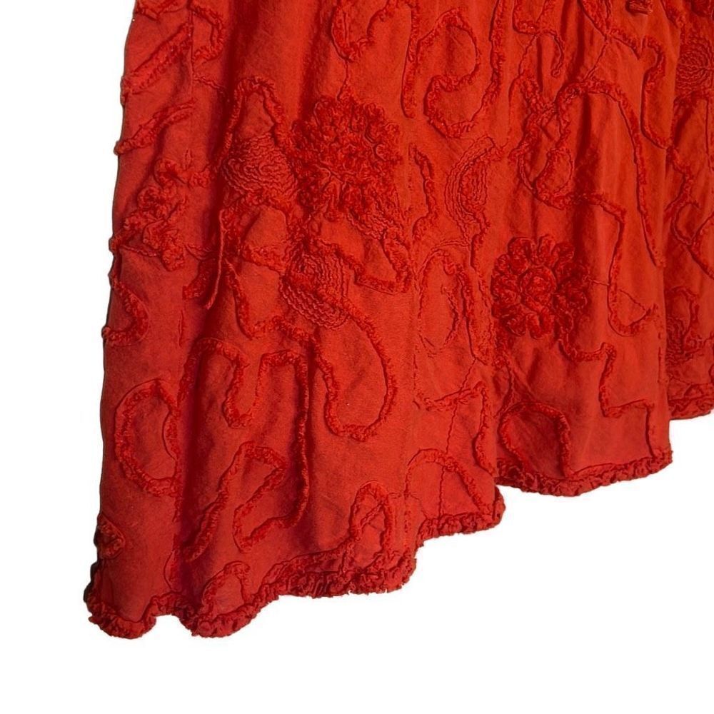 ‎Max Studio 100% Cotton Embroidered Mini Skirt - Picture 4 of 8